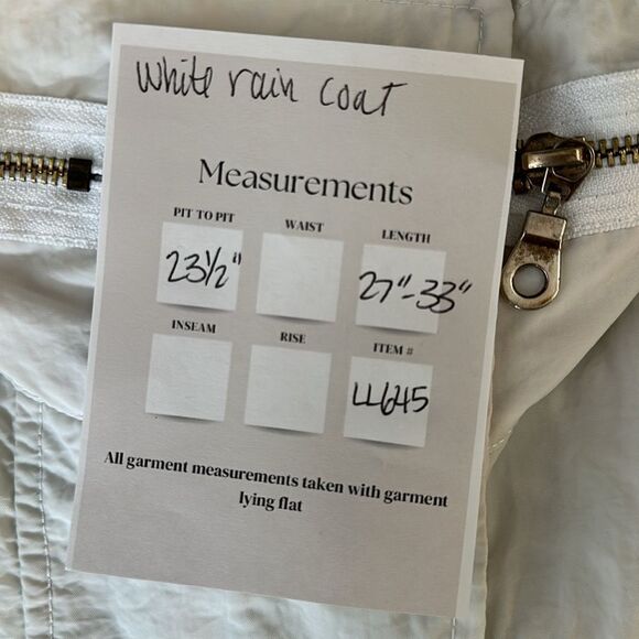 Venezia Nylon Outer Shell Stylish Trenchcoat Jacket Size XL Color Antique White - Picture 15 of 15
